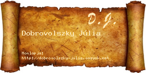 Dobrovolszky Júlia névjegykártya