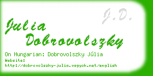 julia dobrovolszky business card